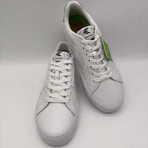 Cariuma Salvas Sneakers‎ W11/M9.5 White Smooth Leather Lifestyle Shoes